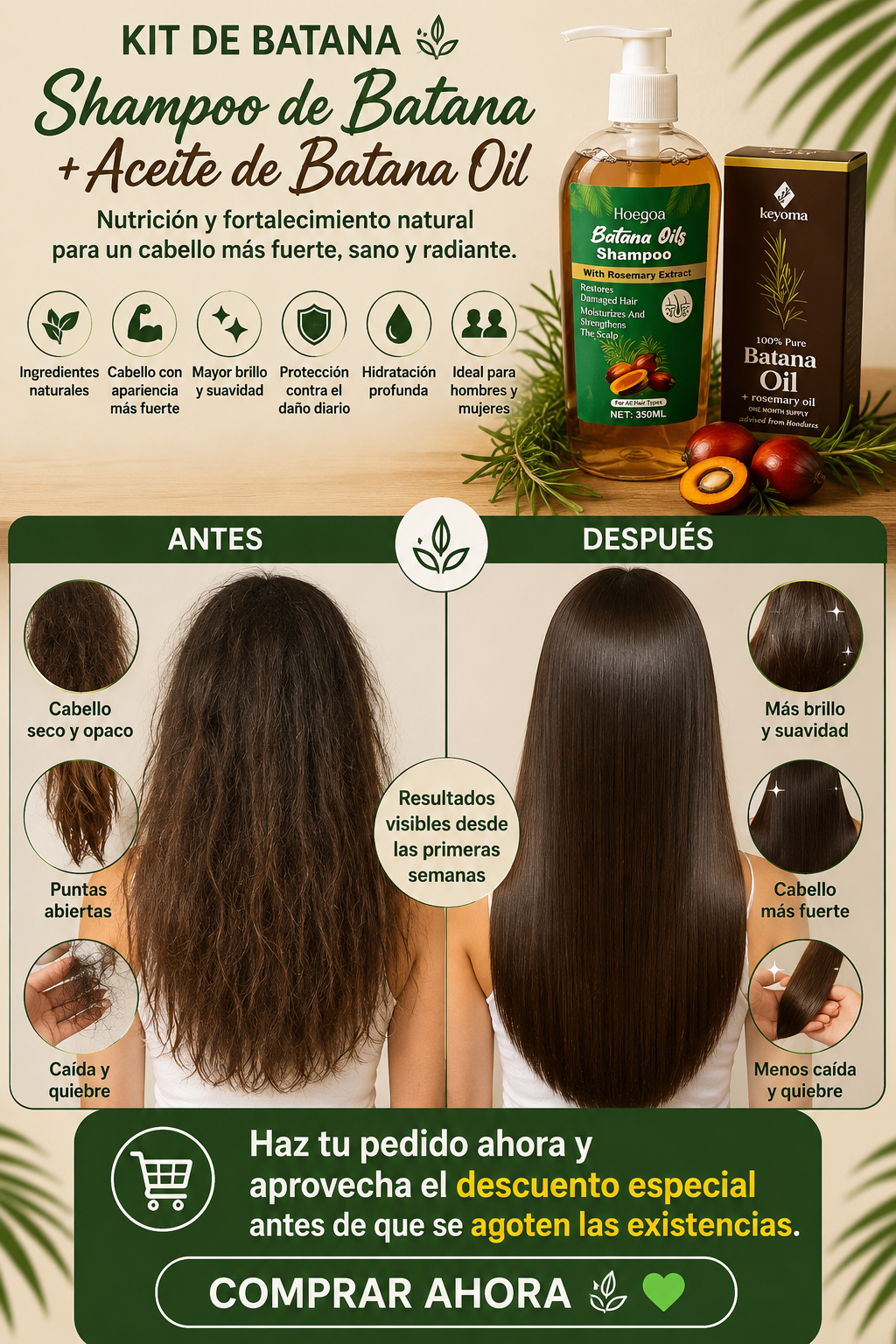Pack Shampoo Batana + Aceite Romero