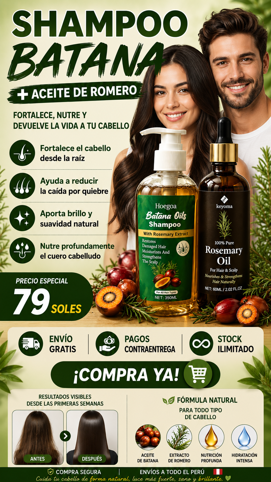 Pack Shampoo Batana + Aceite Romero