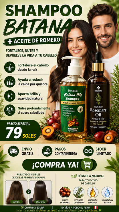 Pack Shampoo Batana + Aceite Romero