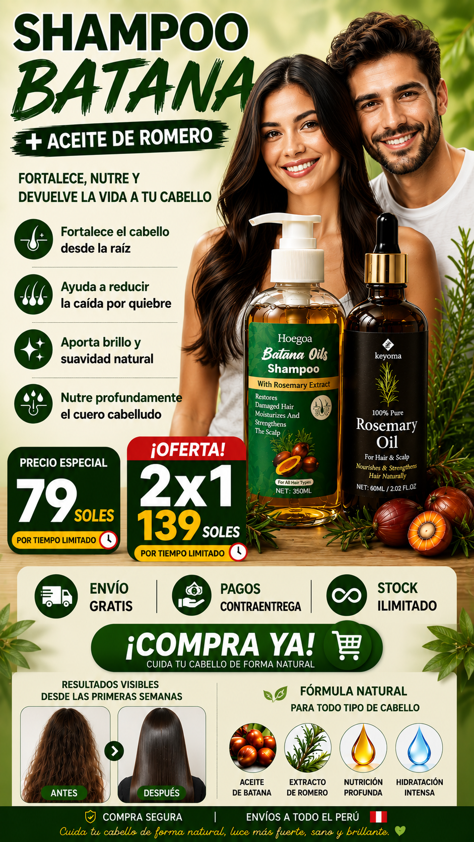 Pack Shampoo Batana + Aceite Romero